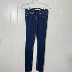 Abercrombie & Fitch Womens The A&F Super Skinny Jeans Dark Wash Size 2R